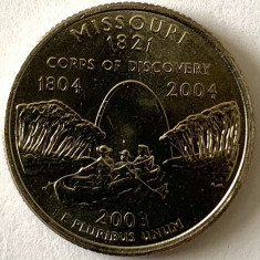 AMERICA QUARTER 1/4 DOLLAR 2003 LITERA D.(Lewis și Clark la St. Louis-MISSOURI)