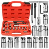 Trusa 17 freze pentru refacere scaun Injector, set universal pt curatare scaune injectoare, Verke