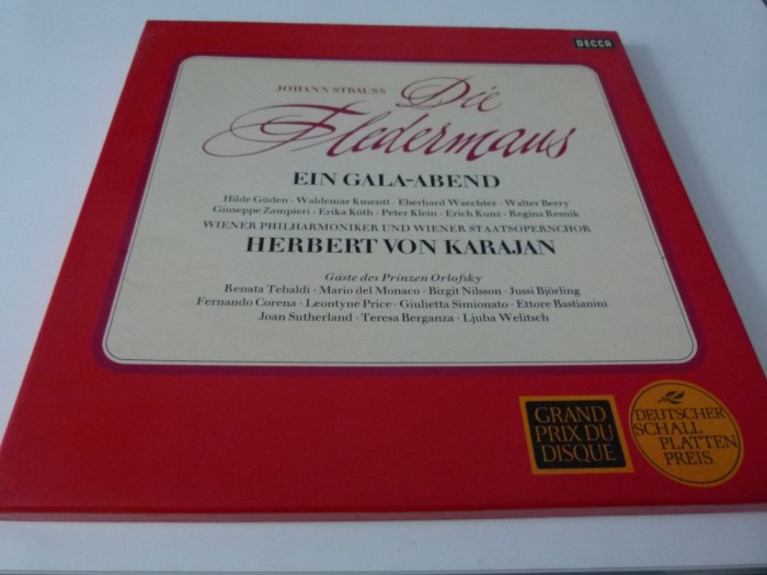Die Flidermaus - Strauss, Karajan, 3 vinil