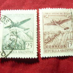 Serie Argentina 1946 - Aviatie , 2 valori stampilate