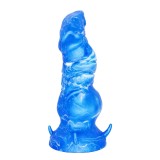 Dildo Fantasy No. 53 cu Ventuza, Silicon Lichid, Albastru, 19.5 cm, Passion Labs