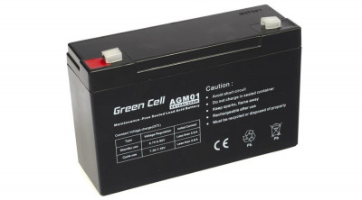 Baterie Green Cell AGM gel 6V 12Ah foto