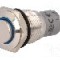 Intrerupator anti-vandalism, ON-(ON), &Oslash;16mm, ONPOW - LAS2GQH-11E/B/24V/S/FP