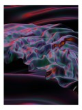 Tablou Canvas Fluxuri Cromatice &icirc;n Noaptea Eternă, 26 x 39 cm, CMCLASS