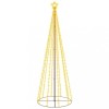 Brad de Craciun conic, 310 LED-uri, alb cald, 100x300 cm