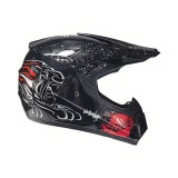 Cumpara ieftin Casca Moto Cross si ATV Full Face Copii si Adulti, Echipament Protectie Enduro MTB Quad, ABS, Omologare DOT, Marimea S, Model RED LION