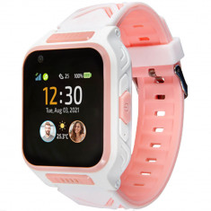 Smartwatch pentru copii MyKi 4 LTE, Protectie la apa IP67, GPS, Wi-Fi, Alb/Roz