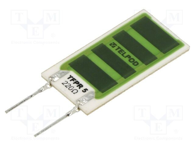 Rezistor TELPOD 220&Omega; 5W THT pentru UPS, film gros, &plusmn;10%