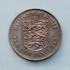 JERSEY - 10 New Pence 1980 foto