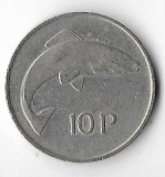 Moneda 10 pence 1982 - Irlanda, Europa, Cupru-Nichel