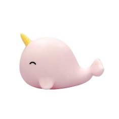 Lampa de veghe cu LED, cu oprire cronometrata, forma delfin unicorn, roz, Lumilu Sea Life Narwhal 52284 Children SafetyCare foto