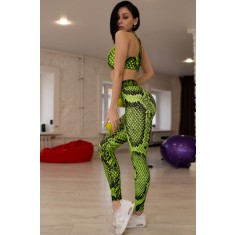 A770-999122 Set 2 piese compleu sport din top si colanti snake print