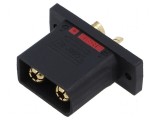 Conector alimentare DC soclu QS tată PIN 2 lipire neagră