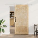 Ușă glisantă vidaXL cu set de accesorii 93x202 cm din lemn masiv de pin