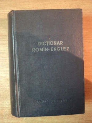 DICTIONAR ROMAN-ENGLEZ de LEON LEVITCHI 1960 foto