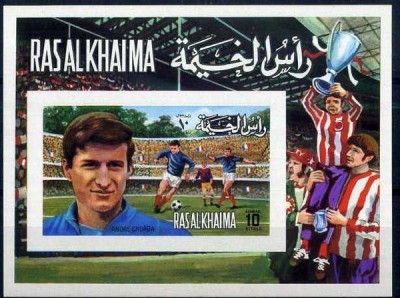 Ras Al Khaima 1972 Sport Soccer Football imperf. sheet MNH S.691 foto