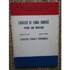 Exercitii de limba romana Structuri verbale pronominale Mariana Guiu