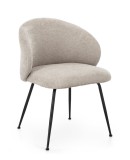 Cumpara ieftin Set 2 scaune otel negru textil gri Geisen 59.5x60x70h