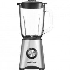 Blender Albatros BM703A, 700 W, 2 viteze + funcţie Pulse, 23.000 rpm, Vas sticlă 1.5 litri, Finisaj inox