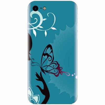 Husa silicon pentru Apple Iphone 5c, Blue Butterfly foto