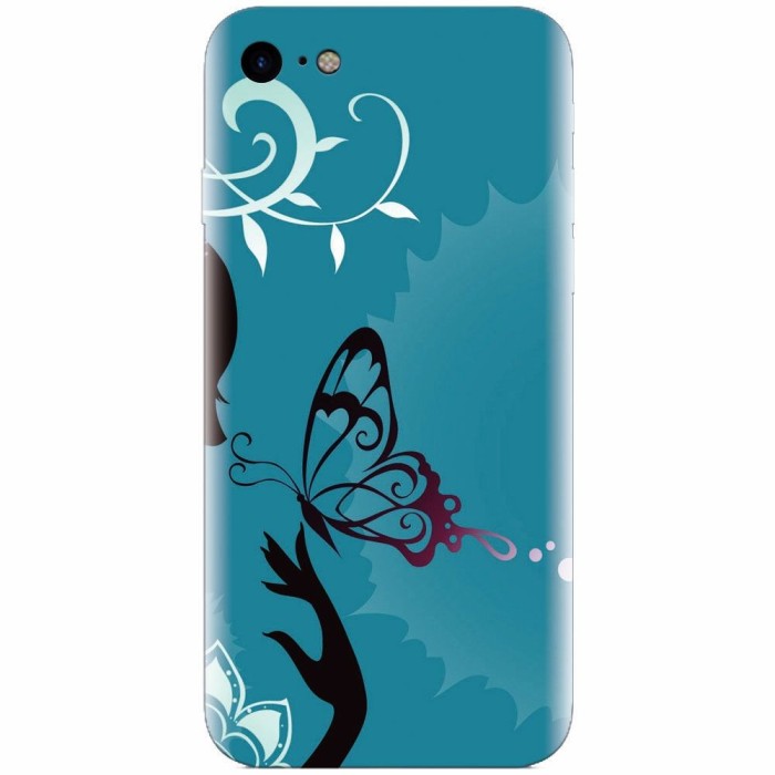 Husa silicon pentru Apple Iphone 6 Plus, Blue Butterfly