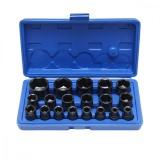 Set trusa chei tubulare impact &frac12; 19 piese 8-32mm intarite, pistol impact DISMB92 (BK80624)