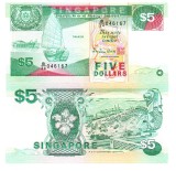 Singapore 5 Dolari 1997 P-35 UNC