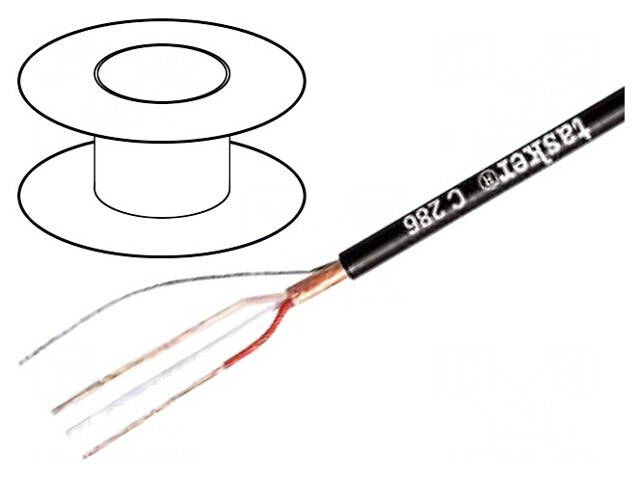 Cablu Microfon Negru 2x0,22mm2 OFC
