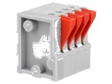 Regletă de conexiuni PCB 90&deg; 4 piste 2A 2,54mm