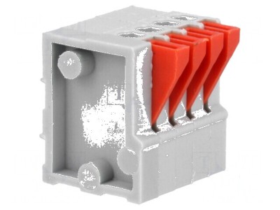 Regletă de conexiuni PCB 90&amp;deg; 4 piste 2A 2,54mm foto