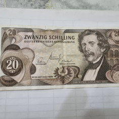 bancnota austria 20 schilling 1967