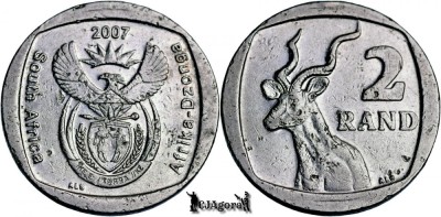 2007, 2 Rand (Hern# Nh21) - Africa de Sud foto