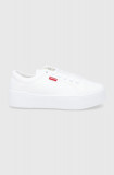 Levi&#039;s Pantofi culoarea alb, cu platformă