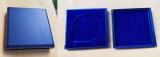 Cutie de LUX, veche, pentru prezentare, depozitare insigna, decoratie, placheta, medalie - dimensiune 6 cm