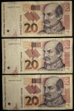 CROATIA - 3 X 20 KUNA - 2012 2012 2012
