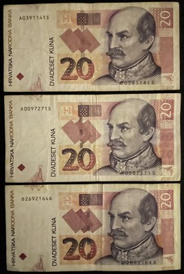 CROATIA - 3 X 20 KUNA - 2012 2012 2012 foto