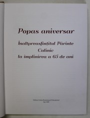POPAS ANIVERSAR , INALTPREASFINTITUL PARINTE CALINIC LA IMPLINIREA A 65 DE ANI , 2022 foto