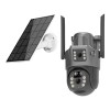 Camera de supraveghere dubla cu panou solar, 4G, Ultra HD, Rotire, senzor miscare, AT PERFORMANCE®