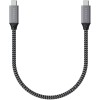Cablu USB-C la USB-C Satechi, 40Gbps, 25cm, Impletit, Gri - Transfer Rapid Date &amp; Incarcare