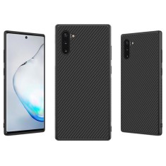 Husa pentru Samsung Galaxy Note 10 Plus, MyStyle Perfect Fit cu insertii de carbon, negru