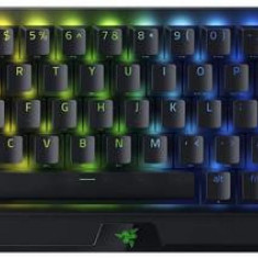 Tastatura Gaming Mecanica Razer BlackWidow V3 Mini HyperSpeed, Switchuri Razer Green, RGB LED, Wireless HyperSpeed, format 65%, Layout US (Negru)