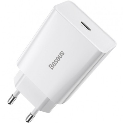 Incarcator Retea Baseus Speed Mini, 20W, 3A, 1 x USB-C, Alb CCFS-SN02 foto
