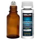 Set Solutie, Kirkland Signature, 5%, Tratament pentru Cresterea Barbii, cu Sticla Roll-On, 30ml si 6