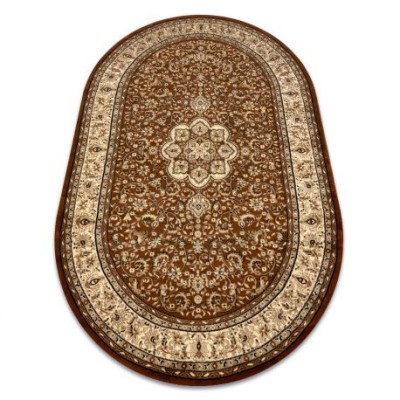 Covor Royal Adr oval model 521 maro, 100x180 cm foto