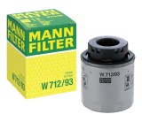 Filtru ulei Volkswagen Golf V, VI, Plus V, Tiguan 5N, Touran, Polo V 6R benzina Mann 567851 W712/93-1