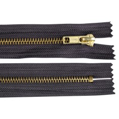 Fermoar metalic nedetasabil Crisalida, lungime 18 cm, Gri