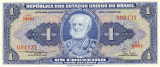 Brazilia 1 Cruzeiro (Valor Recebido; nedatata; tipograf: ABNC; circa 1954-1958) P-150 UNC !!! (necirculata)