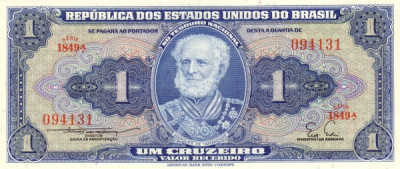 Brazilia 1 Cruzeiro ND (1954/58) P-150b UNC !!! foto