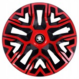 Cumpara ieftin Set 4 Capace Roti 16 inchi, Best Rosu-Negru, Compatibile Cu Skoda Nou