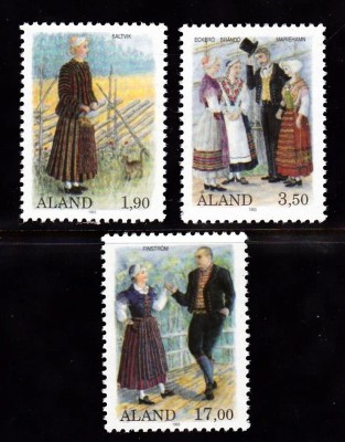Aland (Finlanda) 1993 - Costume tradiționale, port popular, serie neuzata foto